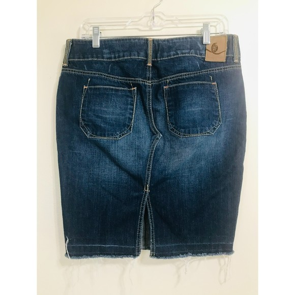 Hippie Women's Raw Hem Denim Mini Pencil Skirt, Size 29 - Picture 4 of 4